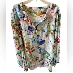 Soft Surroundings Tropical Breeze Popover Top 1X